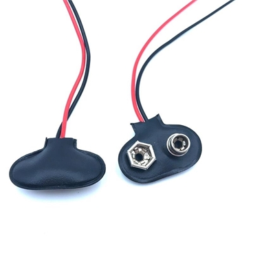 9V battery Buckle-up Connector with 15cm wire out [5pcs Pack]