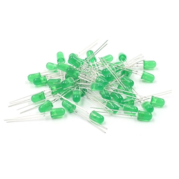 5mm Green Diffuse LED Lamp [50pcs Pack]