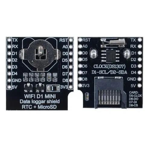 Micro SD Wemos D1 Mini Data Logger Shield RTC DS1307 Clock Board for Arduino Raspberry