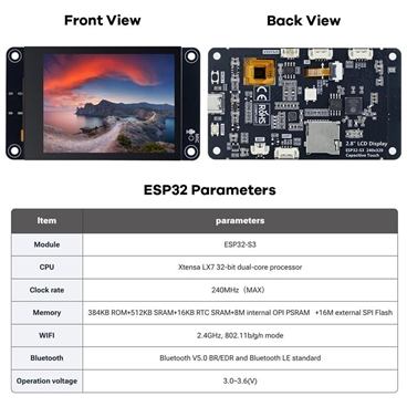 ESP32-S3 Touchscreen Module, 2.8