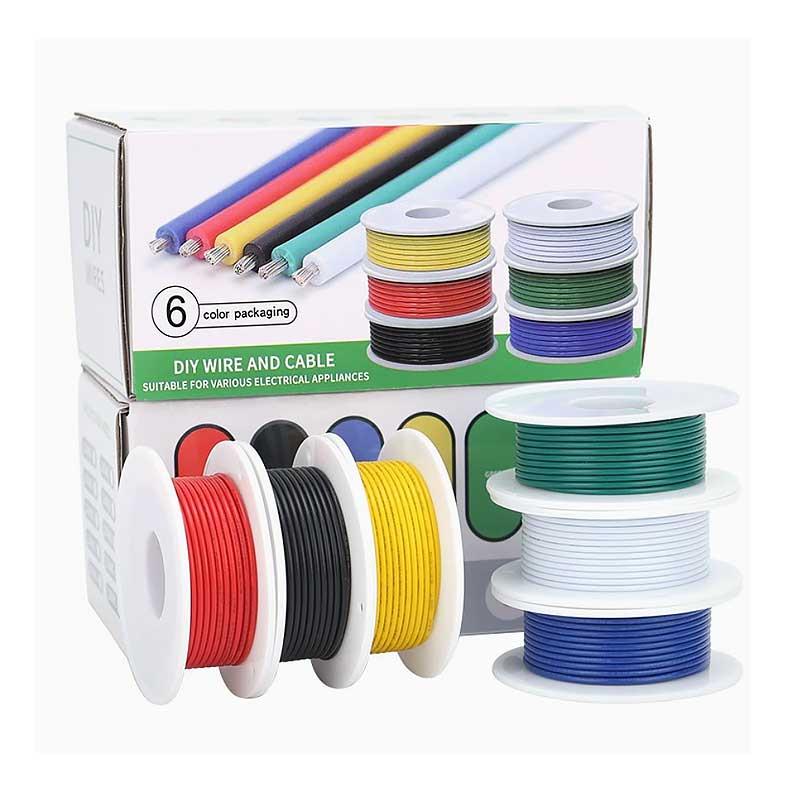 20/22/24/26/28/30 AWG Stranded Silicone Wire Kit (6 colors)